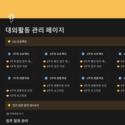 대외활동 관리 템플릿 - 1